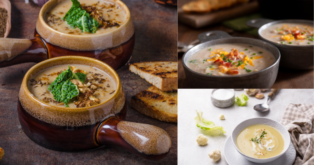 Roasted cauliflower soup