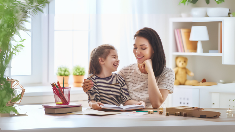Parent and child art time